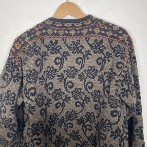 Vintage Icelandic Design Wool Blend European Button Closure Sweater - Picture 10 of 12
